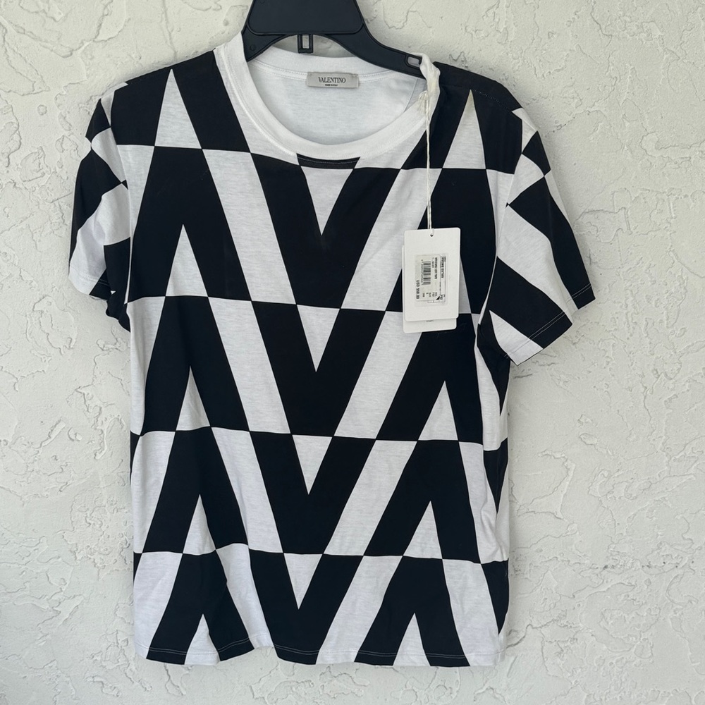 Valentino Monochrome Geometric Tee